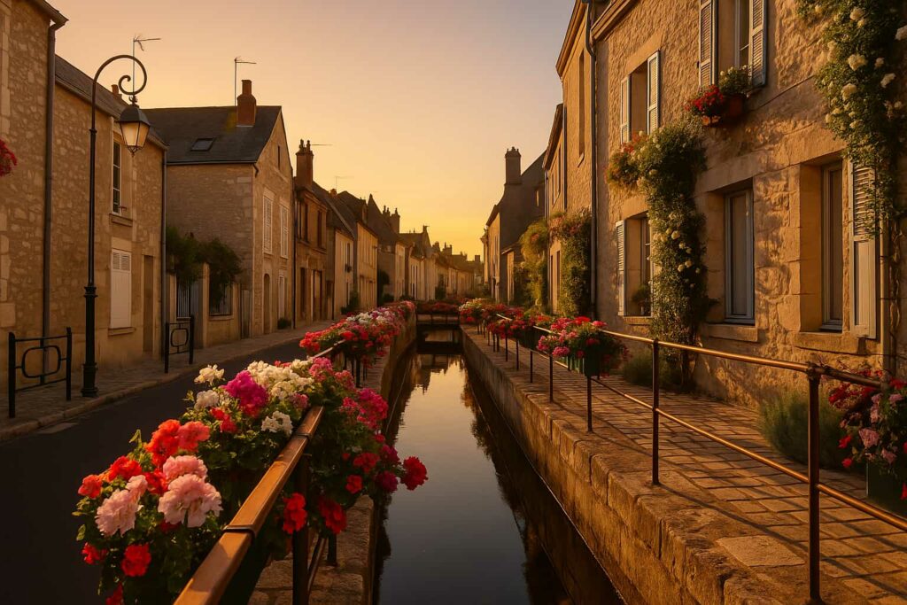 Vendre à Beaugency – rue fleurie et canal, mise en valeur du cadre